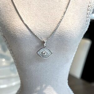 Necklace with Zirconia Pendant stainless steel hypoallergenic.